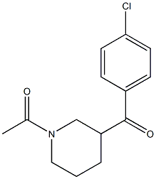 1-(3-(4-chlorobenzoyl)piperidin-1-yl)ethanone CAS#: 1216763-69-7