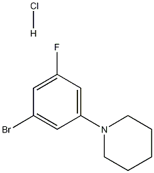 1-(3-Bromo-5-fluorophenyl)piperidine hydrochloride CAS#: 1242336-61-3