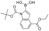 1-BOC-4-(ethoxycarbonyl)indole-2-boronic acid CAS#: 1150114-37-6