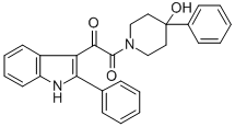 1-(Oxo(2-phenyl-1H-indol-3-yl)acetyl)-4-phenyl-4-piperidinol CAS#: 71765-54-3