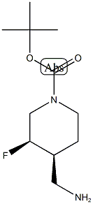1-Piperidinecarboxylic acid, 4-(aMinoMethyl)-3-fluoro-, 1,1-diMethylethyl ester, (3R,4S)-rel CAS#: 1237526-35-0