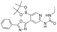 1-ethyl-3-(4-(5-phenyl-1,3,4-oxadiazol-2-yl)-5-(4,4,5,5-tetraMethyl-1,3,2-dioxaborolan-2-yl)pyridin-2-yl)urea CAS#: 1186113-72-3