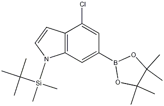 1-(tert-Butyldimethylsilyl)-4-chloro-6-(4,4,5,5-tetramethyl-1,3,2-dioxaborolan-2-yl)-1H-indole CAS#: 1256360-33-4