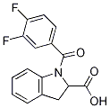 1-(3,4-difluorobenzoyl)-2,3-dihydro-1H-indole-2-carboxylic acid CAS#: 1186015-79-1