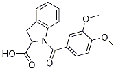 1-(3,4-dimethoxybenzoyl)-2,3-dihydro-1H-indole-2-carboxylic acid CAS#: 1186015-80-4