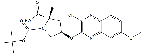 1,2-Pyrrolidinedicarboxylic acid, 4-[(3-chloro-7-Methoxy-2-quinoxalinyl)oxy]-, 1-(1,1-diMethylethyl) 2-Methyl ester,(2S,4R)- CAS#: 1206524-79-9