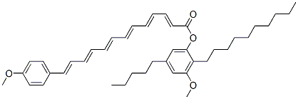 13-(4-Methoxyphenyl)-2,4,6,8,10,12-tridecahexaenoic acid 2-decyl-3-methoxy-5-pentylphenyl ester CAS#: 71176-02-8