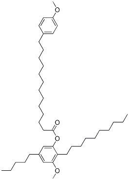 13-(4-Methoxyphenyl)tridecanoic acid 2-decyl-3-methoxy-5-pentylphenyl ester CAS#: 71142-40-0