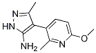1H-Pyrazol-5-aMine, 4-(6-Methoxy-2-Methyl-3-pyridinyl)-3-Methyl- CAS#: 1266353-34-7
