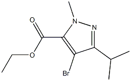 1H-Pyrazole-5-carboxylic acid, 4-bromo-1-methyl-3-(1-methylethyl)-, ethyl ester CAS#: 1244997-68-9