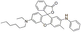 2'-Anilino-6'-(N-ethyl-N-hexylamino)-3'-methylspiro[phthalide-3,9'-[9H]xanthene] CAS#: 70516-51-7