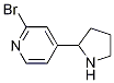 2-Bromo-4-(2-pyrrolidinyl)pyridine CAS#: 1260665-46-0