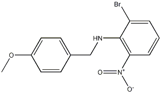 2-Bromo-N-(4-methoxybenzyl)-6-nitroaniline CAS#: 1215205-09-6