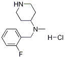 (2-Fluoro-benzyl)-methyl-piperidin-4-yl-amine hydrochloride CAS#: 1261235-83-9