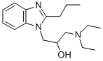 2-Propanol, 1-(diethylamino)-3-(2-propyl-1-benzimidazolyl)- CAS#: 71861-62-6