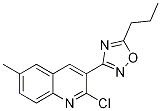 2-chloro-6-methyl-3-(5-propyl-1,2,4-oxadiazol-3-yl)quinoline CAS#: 1142201-71-5
