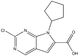 2-chloro-7-cyclopentyl-7H-pyrrolo[2,3-d]pyriMidine-6-carboxylic acid CAS#: 1211443-58-1