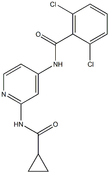 2,6-dichloro-N-(2-(cyclopropanecarboxamido)pyridin-4-yl)benzamide CAS#: 1258292-64-6