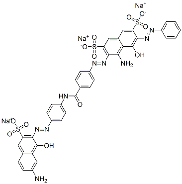 2,7-Naphthalenedisulfonic acid, 4-amino-3-[[4-[[[4-[(7-amino- 1-hydroxy-3-sulfo-2-naphthalenyl)azo]phenyl]amino ]carbonyl]phenyl]azo]-5-hydroxy-6-(phenylazo) -, sodium salt CAS#: 72245-55-7