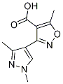 3-(1,3-dimethyl-1H-pyrazol-4-yl)-5-methylisoxazole-4-carboxylic acid CAS#: 1171972-67-0