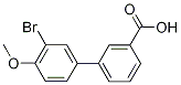 3-(3-Bromo-4-methoxyphenyl)benzoic acid, 2-Bromo-4-(3-carboxyphenyl)anisole, 3'-Bromo-3-carboxy-4'-methoxybiphenyl CAS#: 1215206-32-8