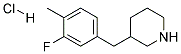 3-(3-FLUORO-4-METHYL-BENZYL)-PIPERIDINE HYDROCHLORIDE CAS#: 1170014-29-5