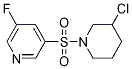 3-(3-chloropiperidin-1-ylsulfonyl)-5-fluoropyridine CAS#: 1283998-31-1