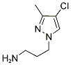 3-(4-CHLORO-3-METHYL-PYRAZOL-1-YL)-PROPYLAMINE CAS#: 1189434-81-8