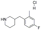 3-(4-FLUORO-2-METHYL-BENZYL)-PIPERIDINE HYDROCHLORIDE CAS#: 1172955-97-3
