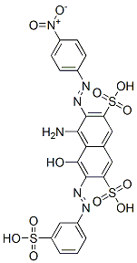 3-(4-Nitrophenylazo)-4-amino-5-hydroxy-6-(3-sulfophenylazo)-2,7-naphthalenedisulfonic acid CAS#: 71173-68-7