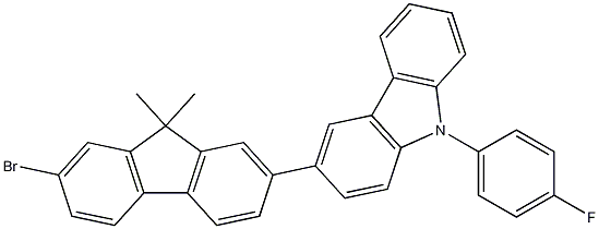3-(7-Bromo-9,9-dimethyl-9H-fluoren-2-yl)-9-(4-fluorophenyl)-9H-carbazole CAS#: 1207176-72-4