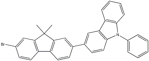 3-(7-Bromo-9,9-dimethyl-9H-fluoren-2-yl)-9-phenyl-9H-carbazole CAS#: 1186644-43-8