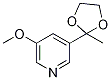 3-Methoxy-5-(2-methyl-1,3-dioxolan-2-yl)pyridine CAS#: 1072933-64-2