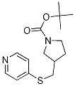 3-(Pyridin-4-ylsulfanylmethyl)-pyrrolidine-1-carboxylic acid tert-butyl ester CAS#: 1353977-06-6