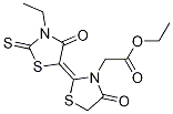 3-Thiazolidineacetic acid, 2-(3-ethyl-4-oxo-2-thioxo-5-thiazolidinylidene)-4-oxo-, ethyl ester CAS#: 1309456-13-0