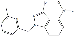 3-bromo-1-((6-methylpyridin-2-yl)methyl)-4-nitro-1H-indazole CAS#: 1313408-93-3