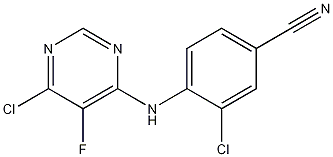 3-chloro-4-(6-chloro-5-fluoropyrimidin-4-ylamino)benzonitrile CAS#: 1147558-27-7