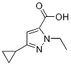 3-cyclopropyl-1-ethyl-1H-pyrazole-5-carboxylic acid(SALTDATA: FREE) CAS#: 1170123-76-8