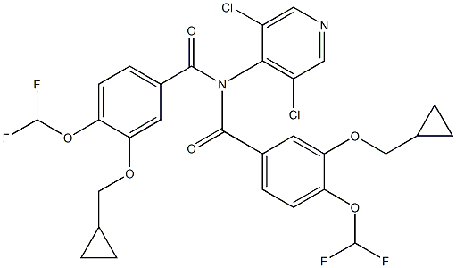 3-(cyclopropylMethoxy)-N-(3-(cyclopropylMethoxy)-4-(difluoroMethoxy)benzoyl)-N-(3,5-dichloropyridin-4-yl)-4-(difluoroMethoxy)benzaMide CAS#: 1352122-37-2