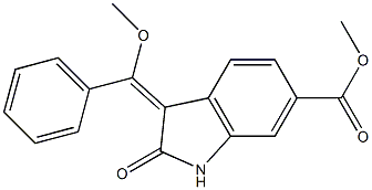 (3E)-2,3-Dihydro-3-(methoxyphenylmethylene)-2-oxo-1H-indole-6-carboxylic acid methyl ester CAS#: 1168150-46-6