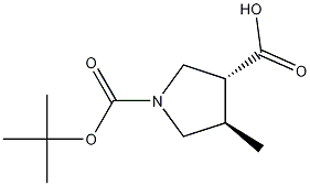 (3R,4R)-1-(tert-butoxycarbonyl)-4-methylpyrrolidine-3-carboxylic acid CAS#: 1119512-35-4