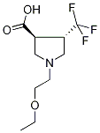 (3S,4S)-1-(2-ethoxyethyl)-4-(trifluoromethyl)pyrrolidine-3-carboxylic acid(SALTDATA: FREE) CAS#: 1186655-16-2