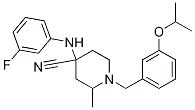4-((3-Fluorophenyl)aMino)-1-(3-isopropoxybenzyl)-2-Methylpiperidine-4-carbonitrile CAS#: 1227685-31-5