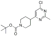 4-(6-Chloro-2-methyl-pyrimidin-4-yl)-piperidine-1-carboxylic acid tert-butyl ester CAS#: 1361118-66-2
