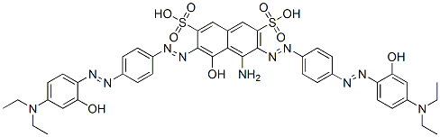4-Amino-3,6-bis[[4-[[4-(diethylamino)-2-hydroxyphenyl]azo]phenyl]azo]-5-hydroxy-2,7-naphthalenedisulfonic acid CAS#: 70833-46-4