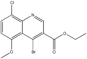 4-Bromo-8-chloro-5-methoxyquinoline-3-carboxylic acid ethyl ester CAS#: 1242260-94-1