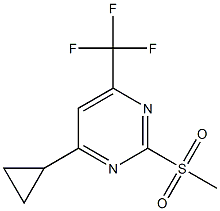 4-Cyclopropyl-2-methanesulfonyl-6-trifluoromethyl-pyrimidine CAS#: 1263285-93-3