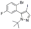 5-(2-Bromo-5-fluoro-phenyl)-1-tert-butyl-4-iodo-1H-pyrazole CAS#: 1245643-25-7