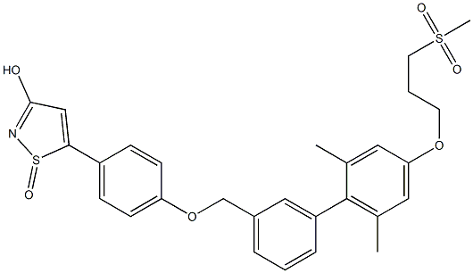 5-(4-((3-(2,6-diMethyl 4-(3-(Methylsulfonyl)propoxy)phenyl)phenyl)Methoxy)phenyl)isothiazol-3-ol 1-oxide CAS#: 1312787-30-6