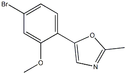 5-(4-bromo-2-methoxyphenyl)-2-methyl-1,3-oxazole CAS#: 1260422-02-3